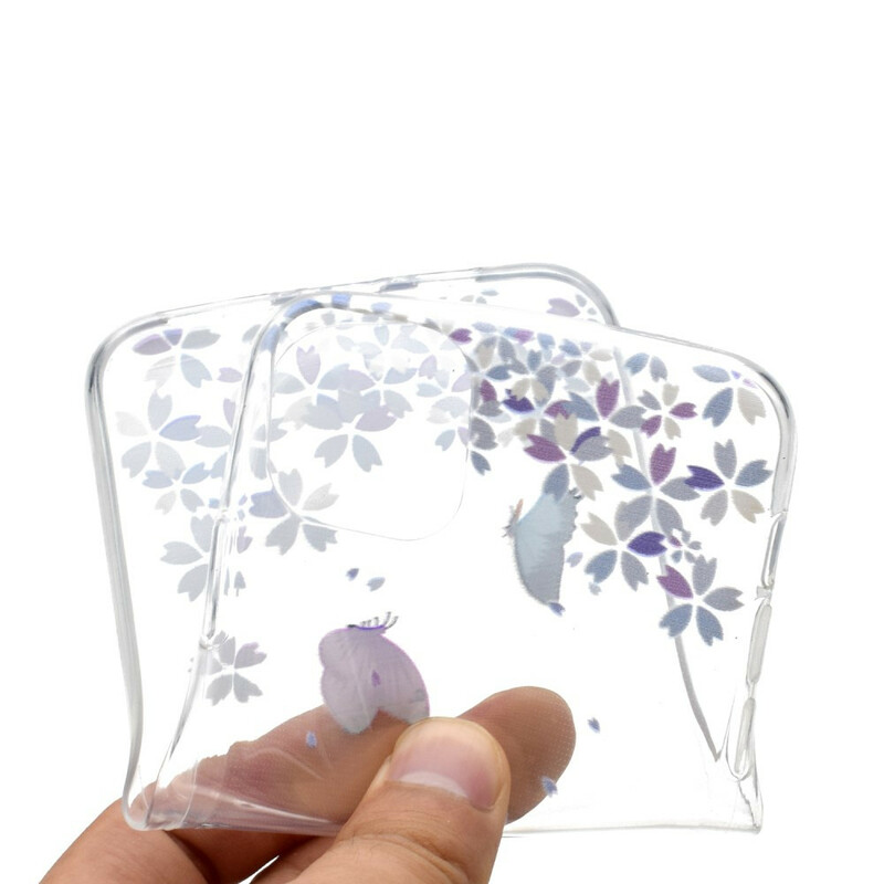 Coque iPhone 13 Transparente Papillons et Fleurs Coque iPhone 13 Transparente Papillons et Fleurs
