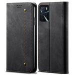 Flip Cover Oppo A16 / A16s Tissu Jeans Flip Cover Oppo A16 / A16s Tissu Jeans