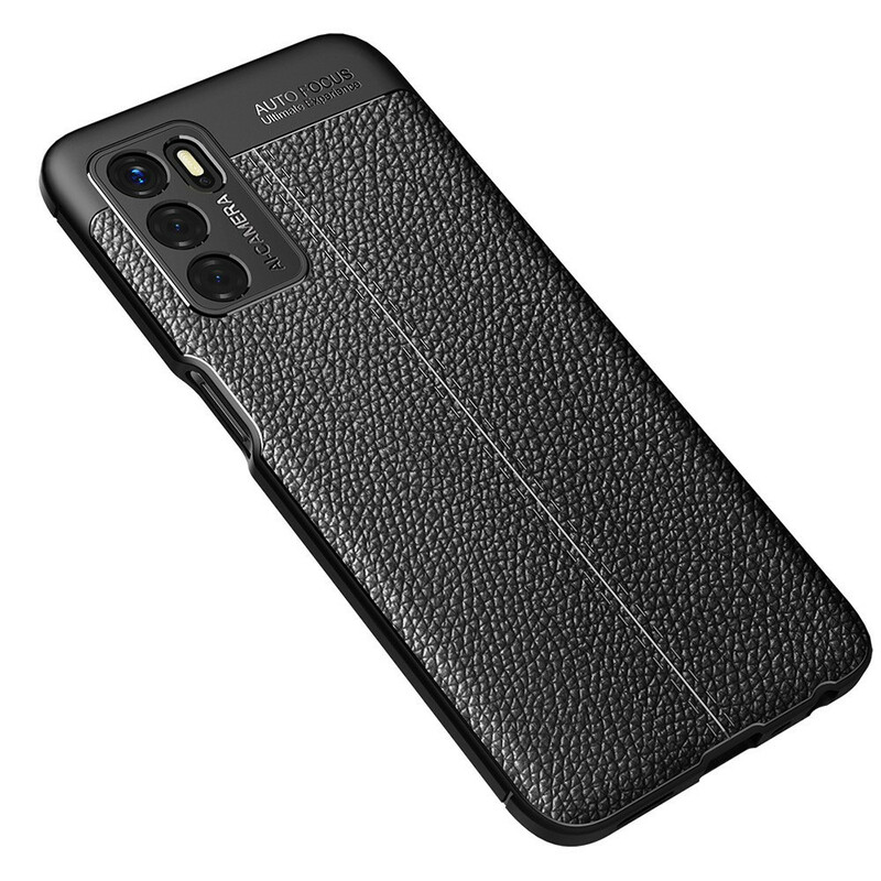 Coque Oppo A16 / A16s Effet Cuir Litchi Double line