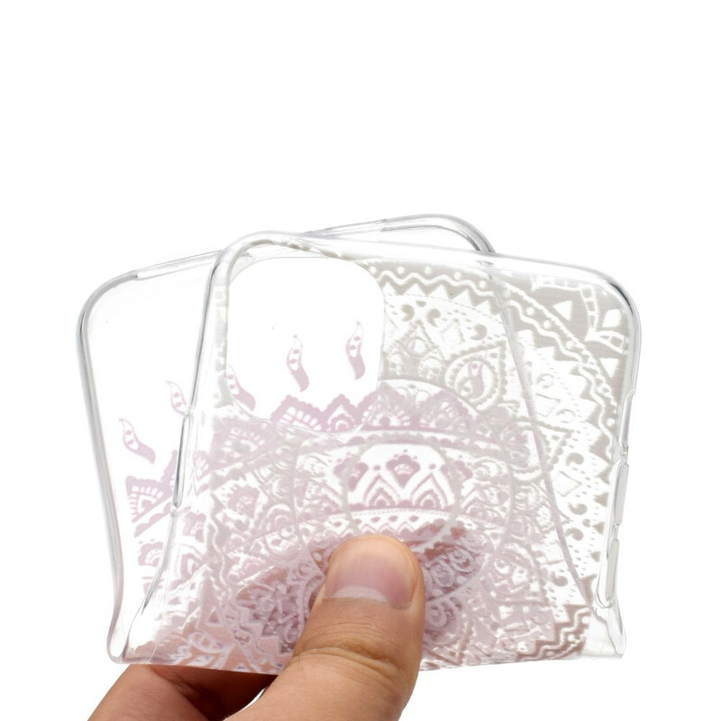 Coque iPhone 13 Transparente Mandala Coloré Coque iPhone 13 Transparente Mandala Coloré