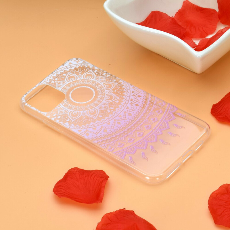 Coque iPhone 13 Transparente Mandala Coloré Coque iPhone 13 Transparente Mandala Coloré