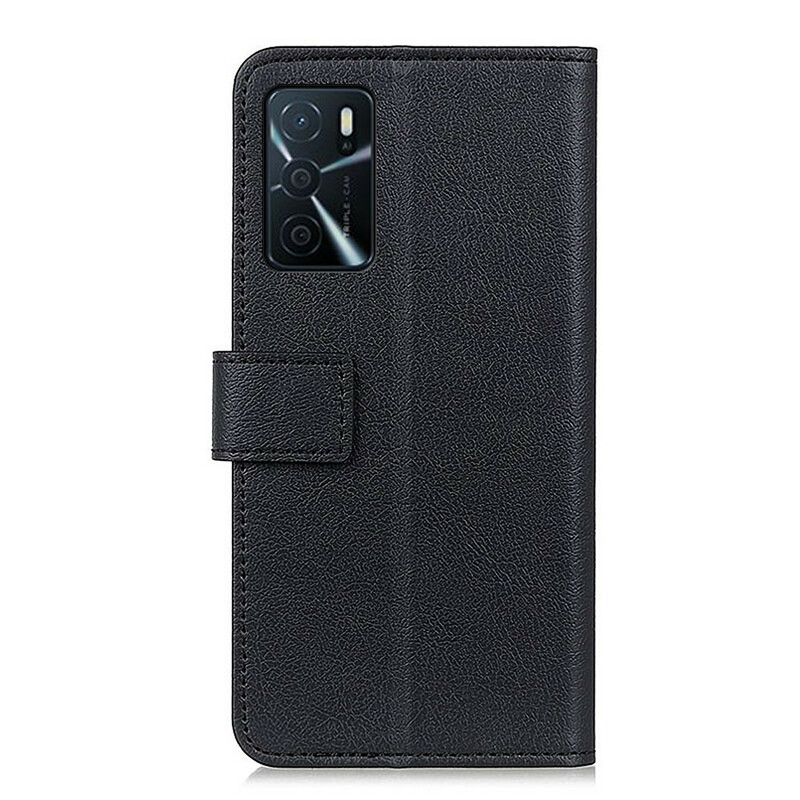 Housse Oppo A16 / A16s Effet Cuir Brillant Simple Housse Oppo A16 / A16s Effet Cuir Brillant Simple