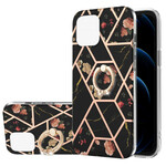 Coque iPhone 13 Anneau-Support Florale