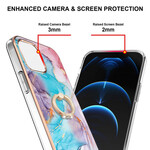 Coque iPhone 13 Marbre avec Anneau-Support Coque iPhone 13 Marbre avec Anneau-Support