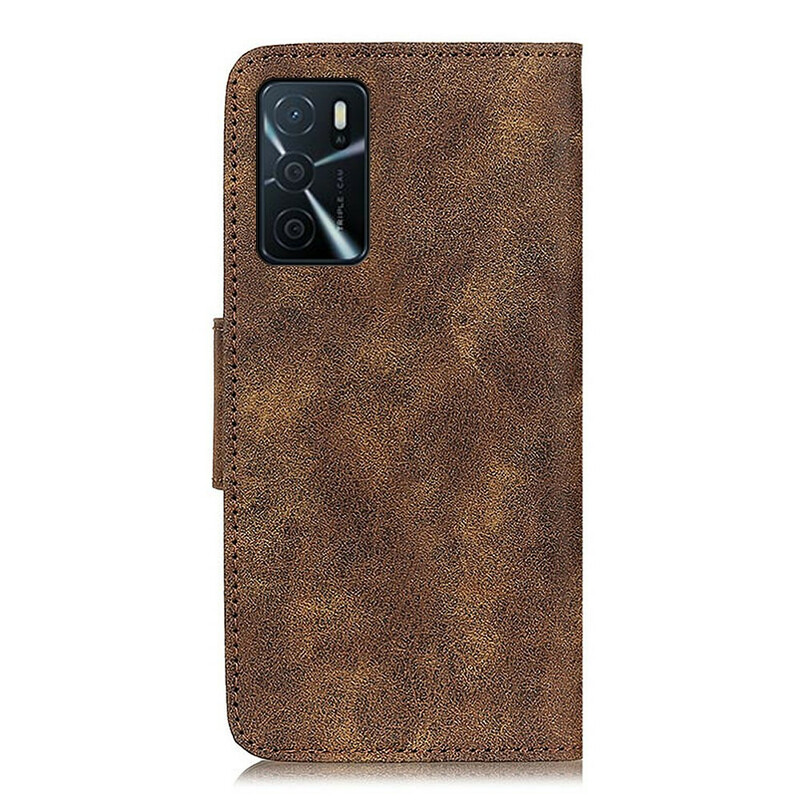 Housse Oppo A16 / A16s Cuir Fendu Vintage Housse Oppo A16 / A16s Cuir Fendu Vintage
