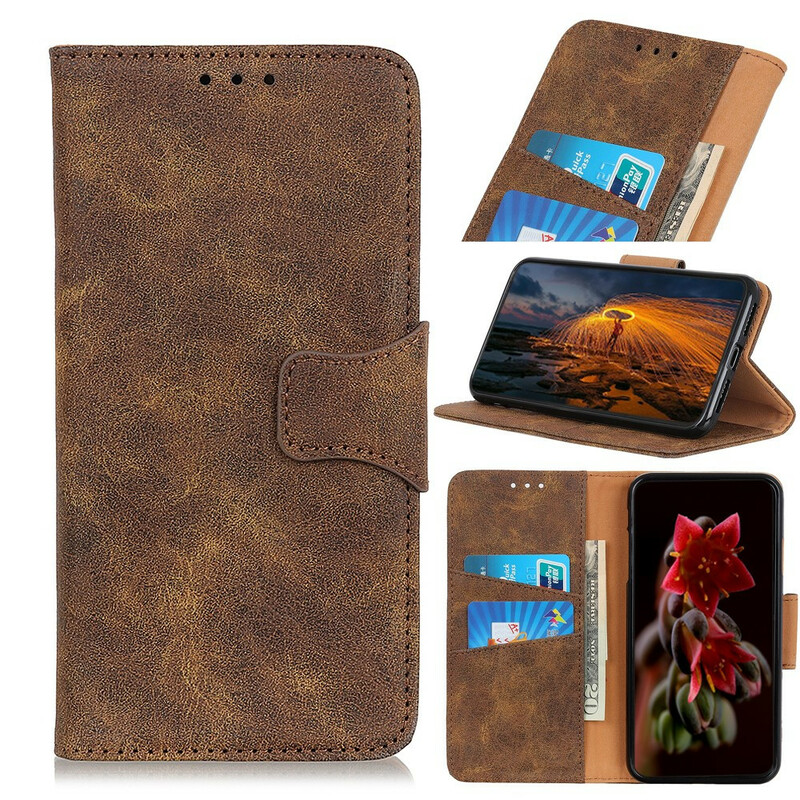 Housse Oppo A16 / A16s Cuir Fendu Vintage Housse Oppo A16 / A16s Cuir Fendu Vintage