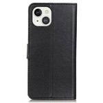 Housse iPhone 13 Simili Cuir Litchi Traditionnel