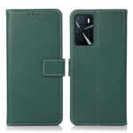 Housse Oppo A16 / A16s Effet Cuir Litchi Coutures Housse Oppo A16 / A16s Effet Cuir Litchi Coutures