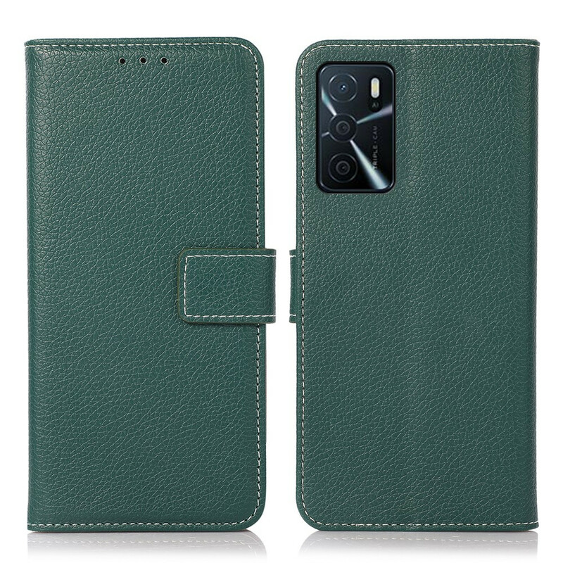 Housse Oppo A16 / A16s Effet Cuir Litchi Coutures Housse Oppo A16 / A16s Effet Cuir Litchi Coutures