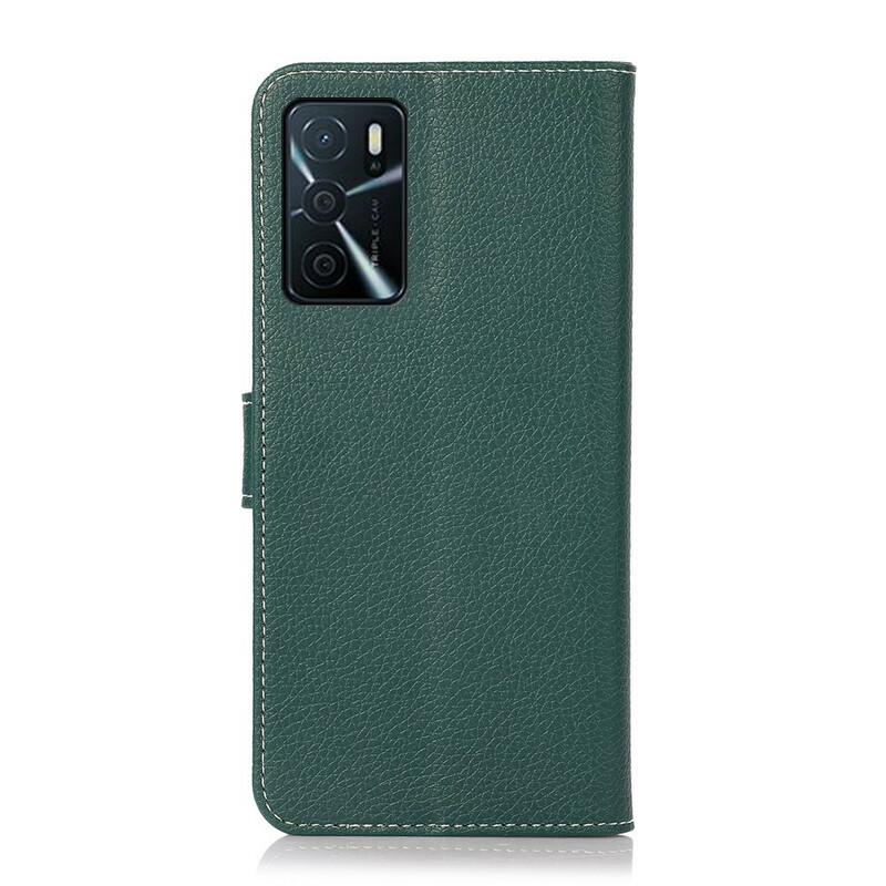 Housse Oppo A16 / A16s Effet Cuir Litchi Coutures Housse Oppo A16 / A16s Effet Cuir Litchi Coutures