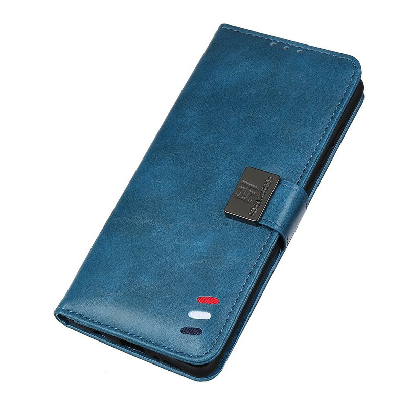 Housse iPhone 13 Effet Cuir Vintage Tricolore Housse iPhone 13 Effet Cuir Vintage Tricolore