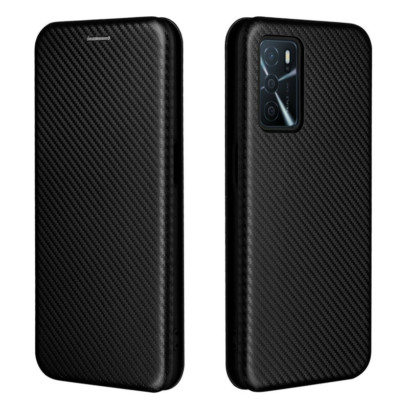 Flip Cover Oppo A16 / A16s Silicone Carbone Coloré Flip Cover Oppo A16 / A16s Silicone Carbone Coloré