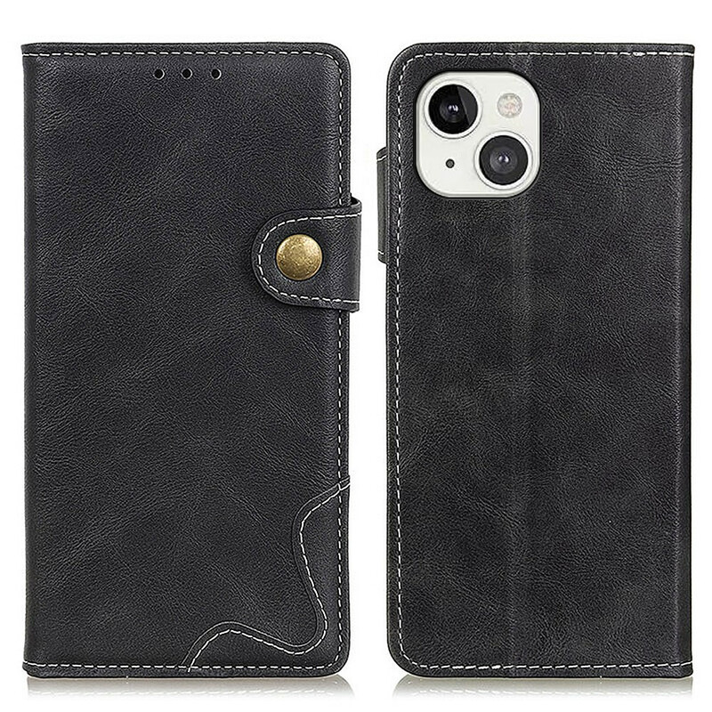 Housse iPhone 13 Artistique Couture Bouton Housse iPhone 13 Artistique Couture Bouton