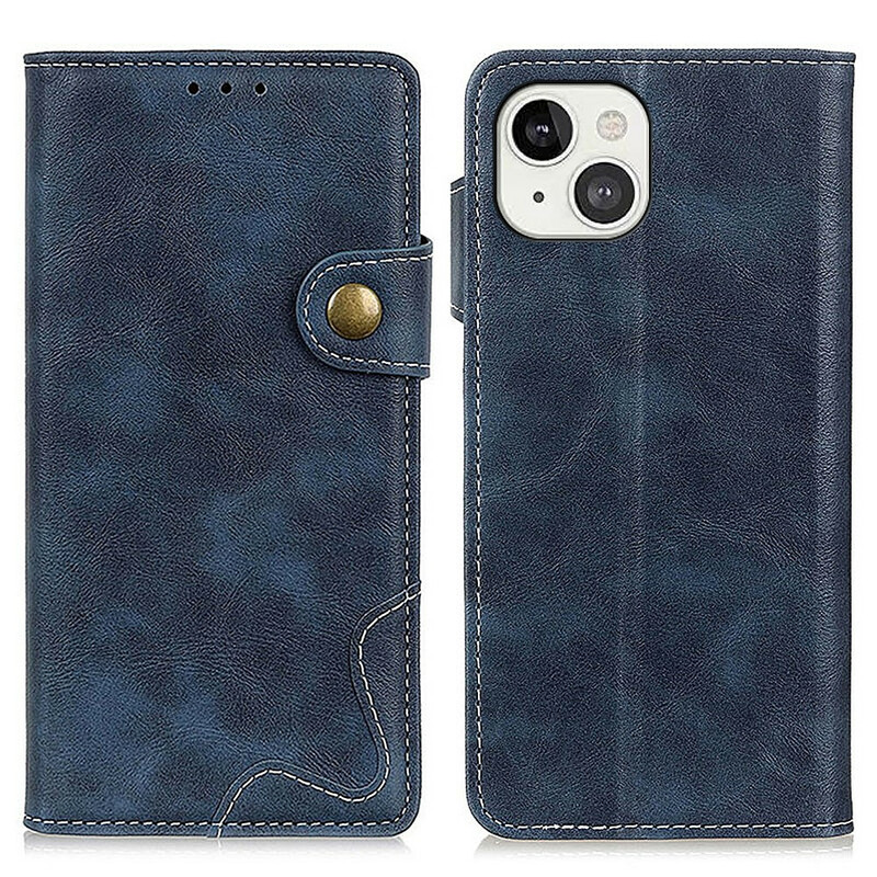 Housse iPhone 13 Artistique Couture Bouton Housse iPhone 13 Artistique Couture Bouton