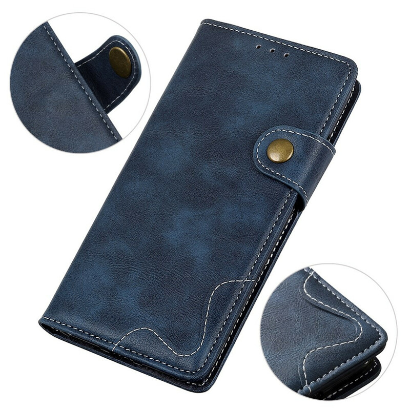 Housse iPhone 13 Artistique Couture Bouton Housse iPhone 13 Artistique Couture Bouton