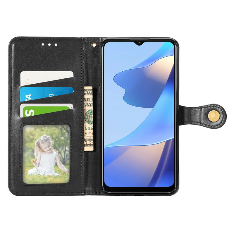 Housse Oppo A16 / A16s Simili Cuir et Fermoir Vintage Housse Oppo A16 / A16s Simili Cuir et Fermoir Vintage