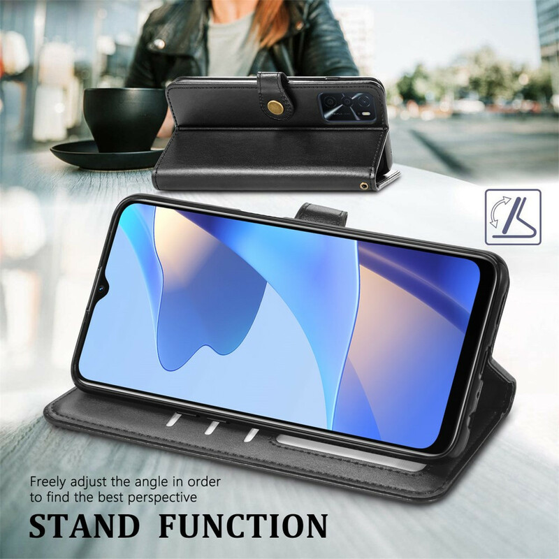 Housse Oppo A16 / A16s Simili Cuir et Fermoir Vintage Housse Oppo A16 / A16s Simili Cuir et Fermoir Vintage