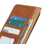 Housse iPhone 13 Simili Cuir Fendu Rétro KHAZNEH Housse iPhone 13 Simili Cuir Fendu Rétro KHAZNEH