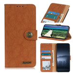Housse iPhone 13 Simili Cuir Fendu Rétro KHAZNEH Housse iPhone 13 Simili Cuir Fendu Rétro KHAZNEH