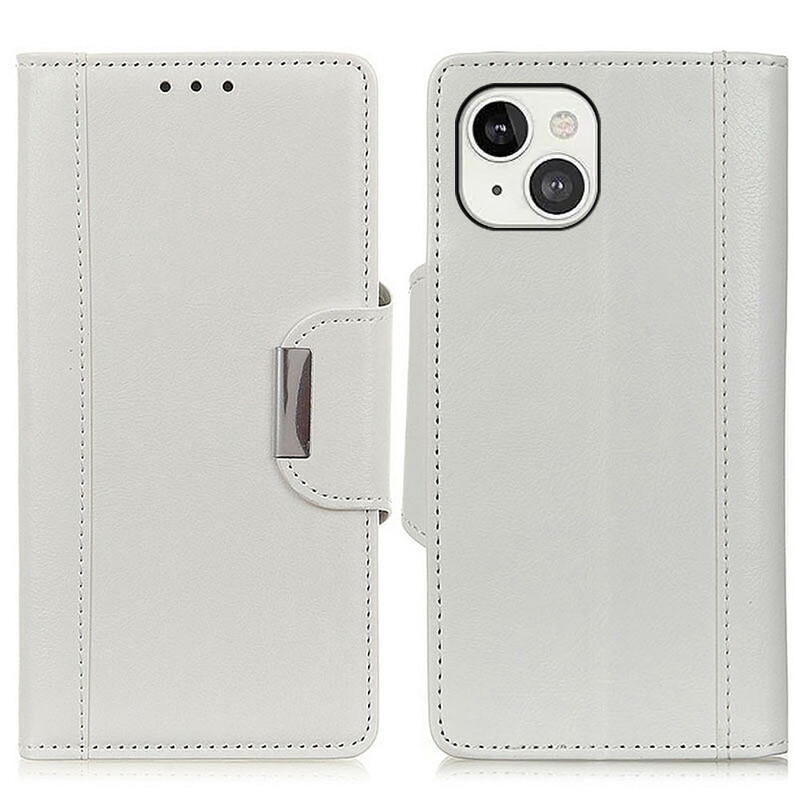 Housse iPhone 13 Simili Cuir Mat Fermoir Argenté Housse iPhone 13 Simili Cuir Mat Fermoir Argenté