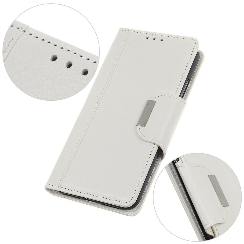 Housse iPhone 13 Simili Cuir Mat Fermoir Argenté Housse iPhone 13 Simili Cuir Mat Fermoir Argenté