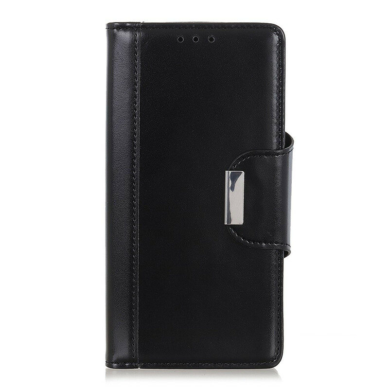 Housse iPhone 13 Simili Cuir Fermoir Argenté Housse iPhone 13 Simili Cuir Fermoir Argenté