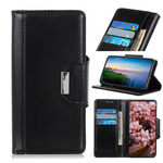 Housse iPhone 13 Simili Cuir Fermoir Argenté Housse iPhone 13 Simili Cuir Fermoir Argenté