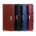 Housse iPhone 13 Simili Cuir Fermoir Argenté Housse iPhone 13 Simili Cuir Fermoir Argenté