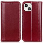 Flip Cover iPhone 13 Cuir Fendu Brillant Flip Cover iPhone 13 Cuir Fendu Brillant