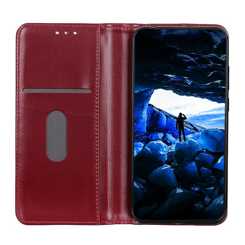 Flip Cover iPhone 13 Cuir Fendu Brillant Flip Cover iPhone 13 Cuir Fendu Brillant