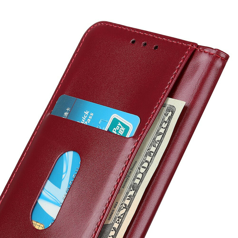 Flip Cover iPhone 13 Cuir Fendu Brillant Flip Cover iPhone 13 Cuir Fendu Brillant