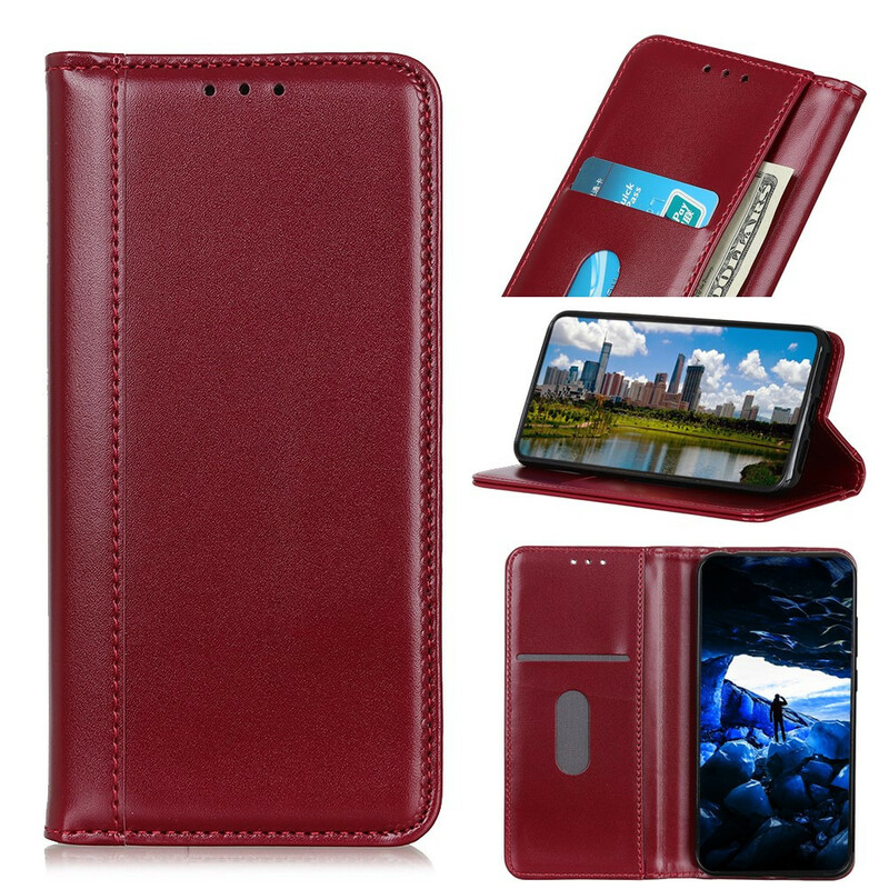 Flip Cover iPhone 13 Cuir Fendu Brillant Flip Cover iPhone 13 Cuir Fendu Brillant