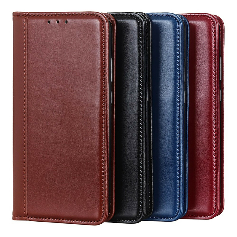Flip Cover iPhone 13 Cuir Fendu Brillant Flip Cover iPhone 13 Cuir Fendu Brillant