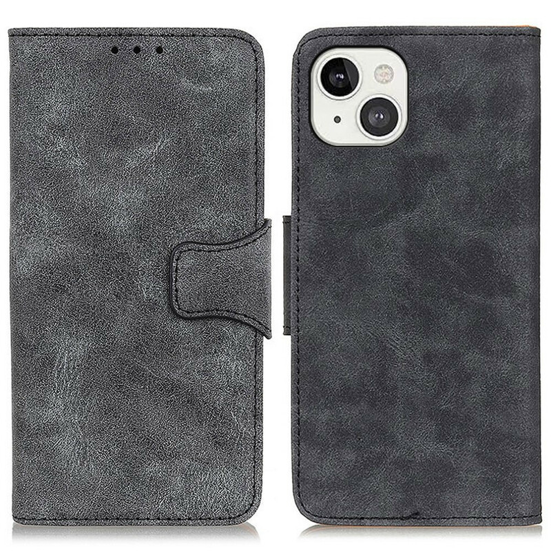 Housse iPhone 13 Cuir Fendu Vintage Housse iPhone 13 Cuir Fendu Vintage