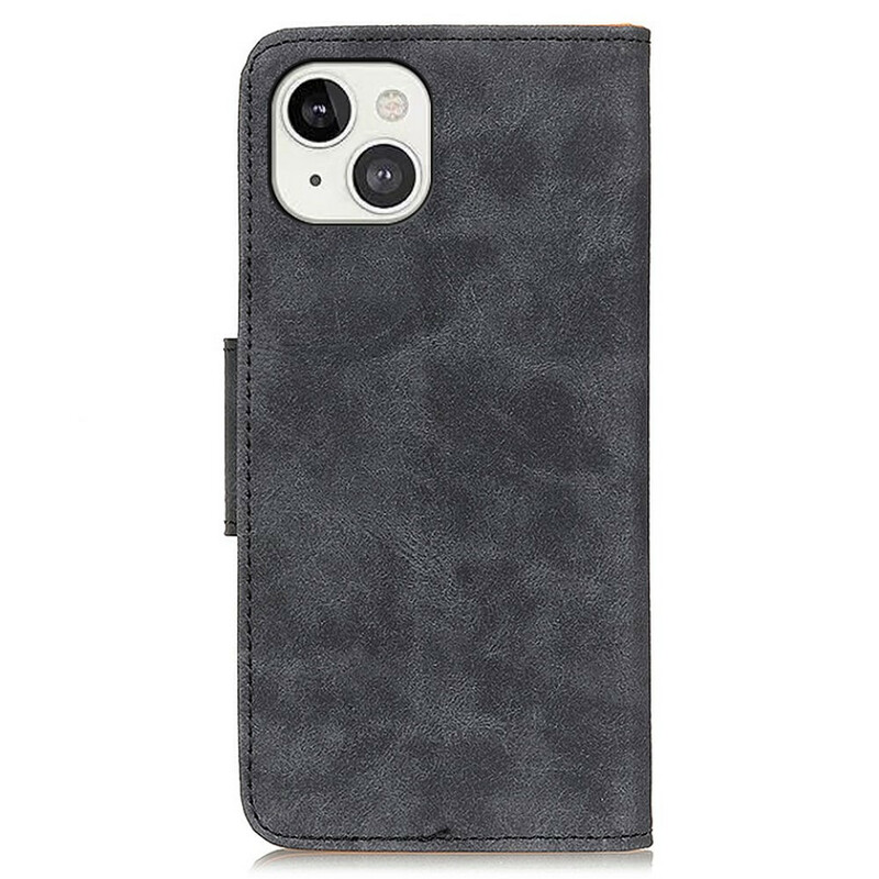 Housse iPhone 13 Cuir Fendu Vintage Housse iPhone 13 Cuir Fendu Vintage