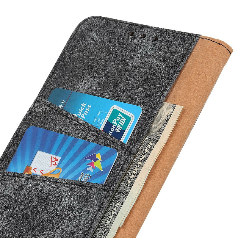 Housse iPhone 13 Cuir Fendu Vintage Housse iPhone 13 Cuir Fendu Vintage