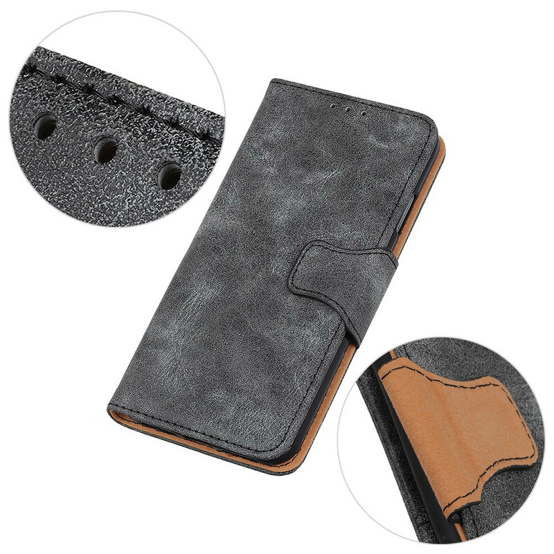 Housse iPhone 13 Cuir Fendu Vintage Housse iPhone 13 Cuir Fendu Vintage