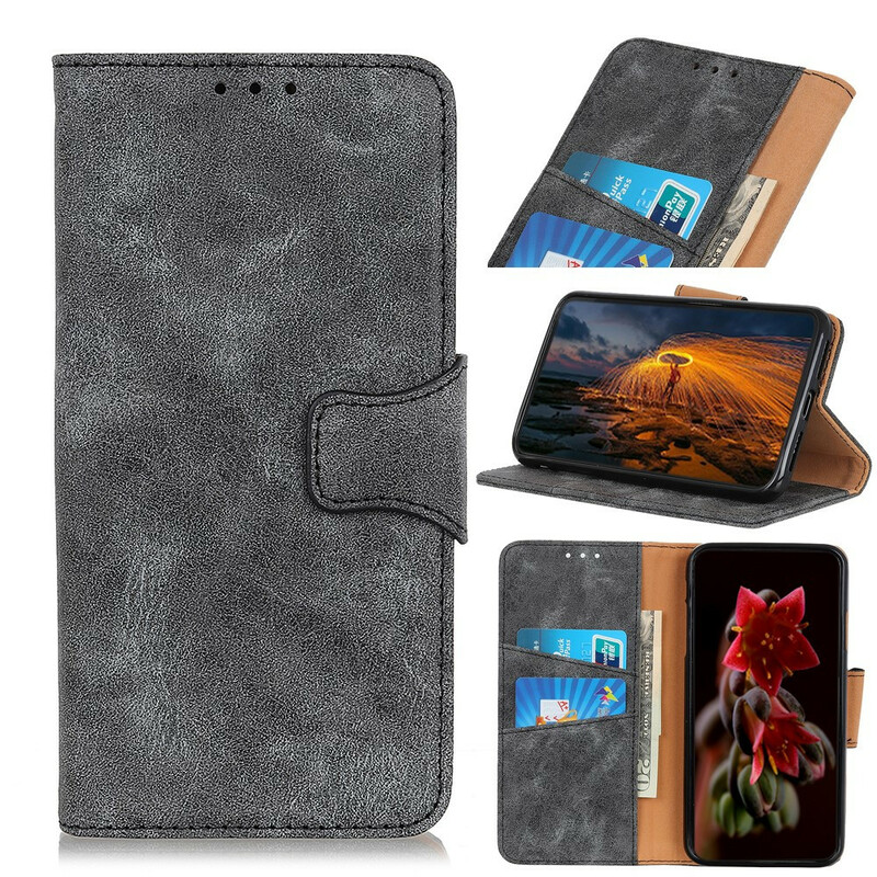 Housse iPhone 13 Cuir Fendu Vintage Housse iPhone 13 Cuir Fendu Vintage