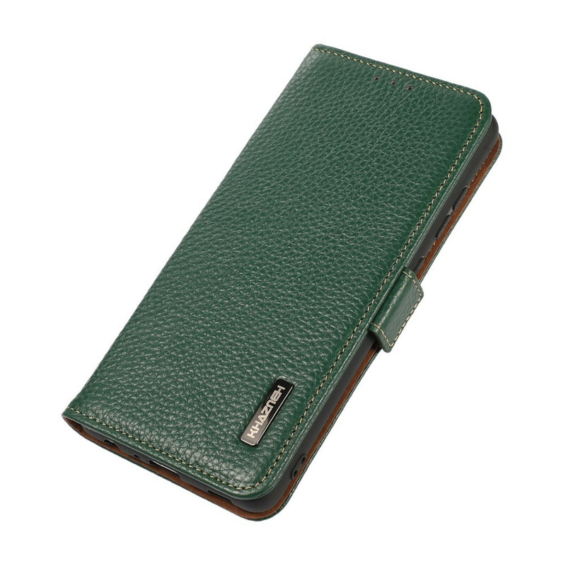 Housse iPhone 13 Cuir Véritable Litchi KHAZNEH Housse iPhone 13 Cuir Véritable Litchi KHAZNEH