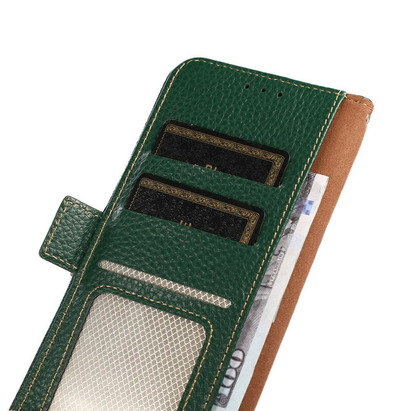 Housse iPhone 13 Cuir Véritable Litchi KHAZNEH Housse iPhone 13 Cuir Véritable Litchi KHAZNEH