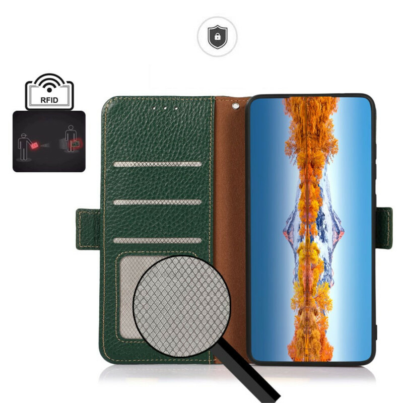 Housse iPhone 13 Cuir Véritable Litchi KHAZNEH Housse iPhone 13 Cuir Véritable Litchi KHAZNEH
