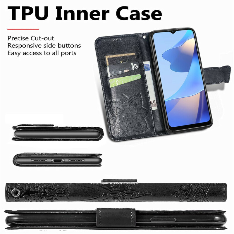 Housse Oppo A16 / A16s Demi Papillons Housse Oppo A16 / A16s Demi Papillons