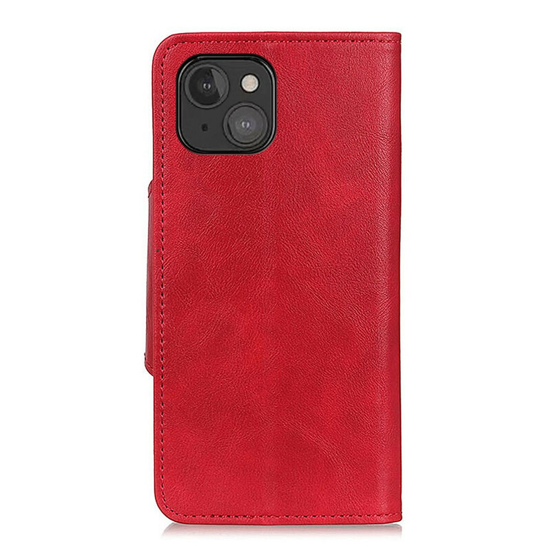 Housse iPhone 13 Simili Cuir Bouton Housse iPhone 13 Simili Cuir Bouton