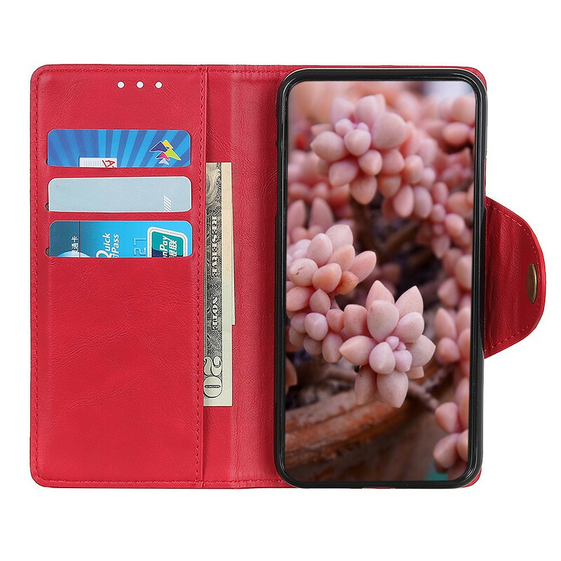 Housse iPhone 13 Simili Cuir Bouton Housse iPhone 13 Simili Cuir Bouton