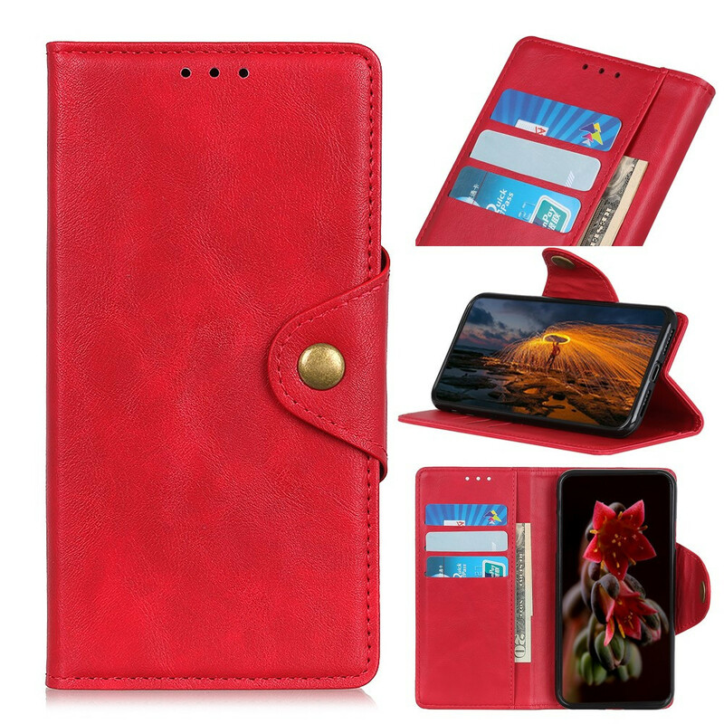 Housse iPhone 13 Simili Cuir Bouton Housse iPhone 13 Simili Cuir Bouton
