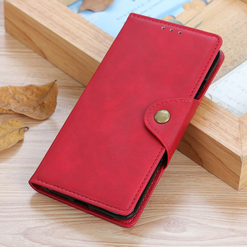 Housse iPhone 13 Simili Cuir Bouton Housse iPhone 13 Simili Cuir Bouton