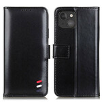 Housse iPhone 13 Effet Cuir Tricolore Housse iPhone 13 Effet Cuir Tricolore