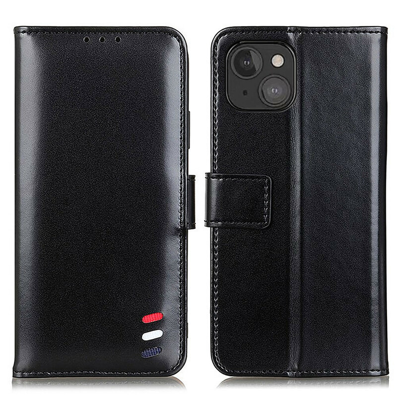 Housse iPhone 13 Effet Cuir Tricolore Housse iPhone 13 Effet Cuir Tricolore