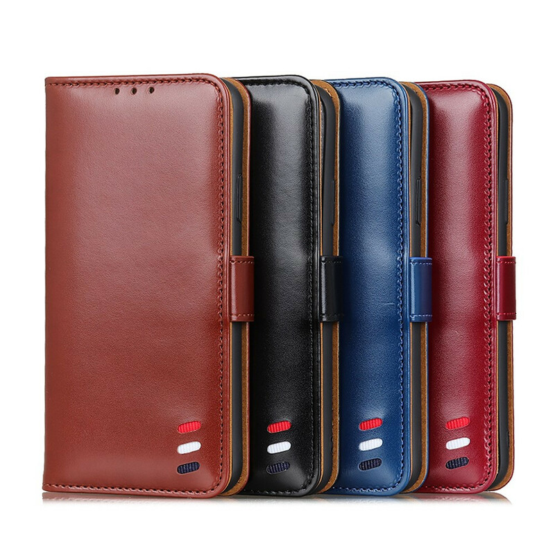 Housse iPhone 13 Effet Cuir Tricolore Housse iPhone 13 Effet Cuir Tricolore