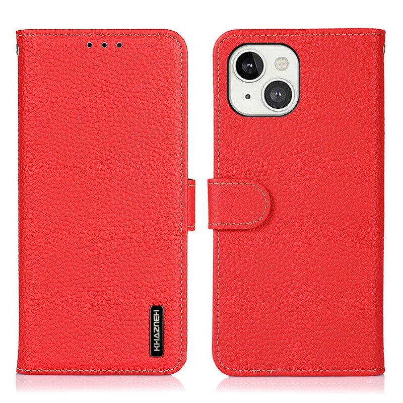 Housse iPhone 13 Cuir Litchi KHAZNEH Housse iPhone 13 Cuir Litchi KHAZNEH